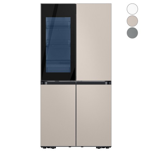 [색상선택형] 삼성전자 비스포크 키친핏 4도어 냉장고 596L 방문설치, 기타색상, 새틴 베이지, 새틴 베이지, 새틴 베이지, RF60DB9342AP