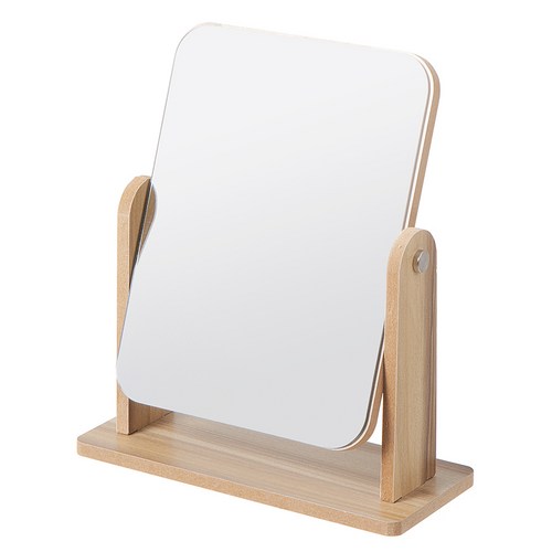 코멧 홈 데일리 우드 스탠드 회전 탁상거울, 혼합색상