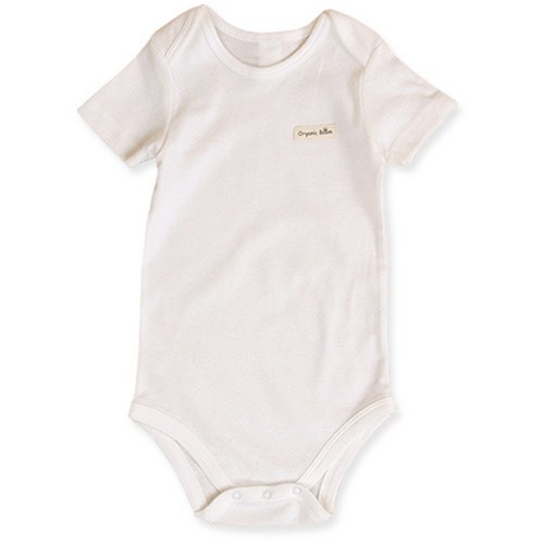 오가닉붐 슬림핏 반소매 바디슈트