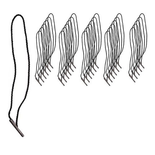 데이모드 라벨용 무핀 실고리, 06 블랙팁 + 블랙끈, 200개