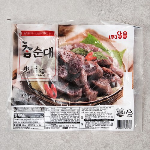 달솔 참순대, 1kg, 1개 - 찰순대 추천