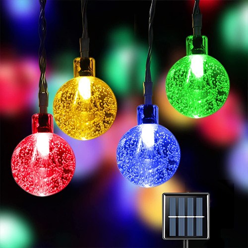 모던컨츄리 태양광 LED 야외전구 버블M 7m 50LED, 혼합색상