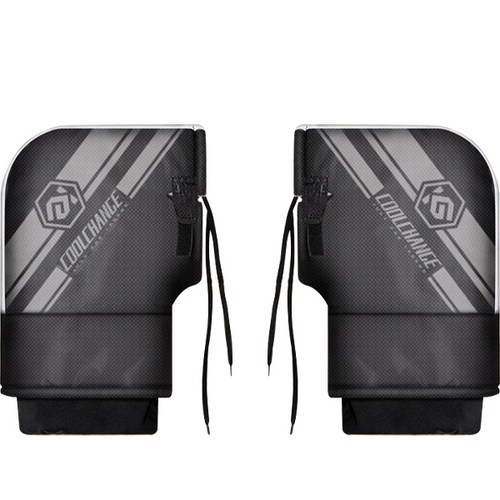 에이빅스포츠 오토바이 방한 장갑 토시 양손세트, 블랙