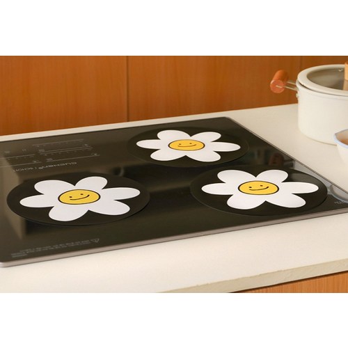 단열매트 식탁매트 뜨거운방지볼매트 가정용식판받침 접시받침 방열컵받침 뚝배기받침, 지름18CM (라지), 컬러+카멜(혼발)【4매】 2