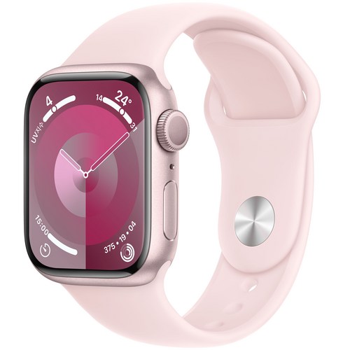 Apple 애플워치 9 GPS, 41mm, 핑크 / 라이트 핑크…