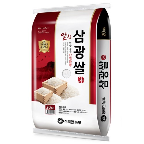 정직한농부 2024년산 햅쌀 삼광쌀, 20kg, 1개