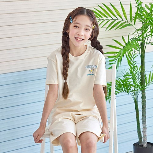 룰루모어 아동용 썸머바이브즈 상하의 세트