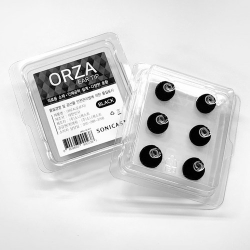 소니캐스트 디렘 오르자 이어팁 세트, 블랙, 1세트