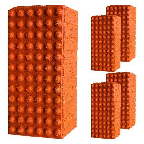 WITH블럭 황토지압 블럭 벽돌 230x114mm 두께 60mm, 레드, 1개