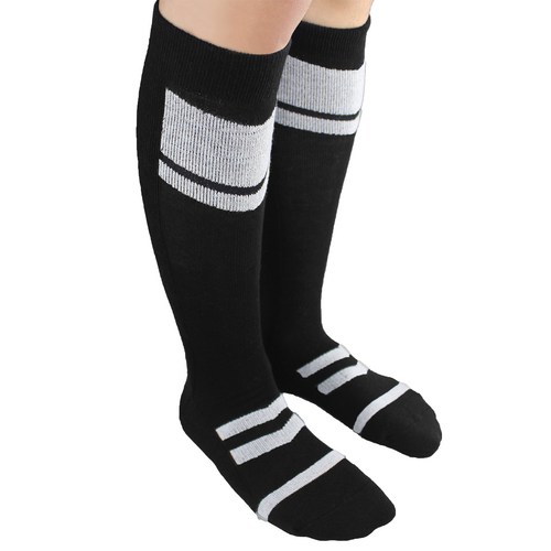 크로커다일 남성용 알래스카 방한 스키 양말 세트 CD319, 블랙 + 블랙, 2개