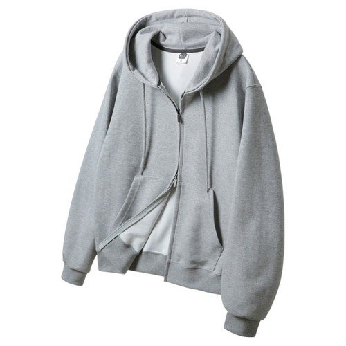 앨빈클로 남녀공용 무지 레귤러핏 투웨이 후드집업 AZH673