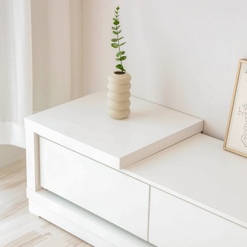 파란들 보스코 높은 서랍형 거실장 1800 방문설치, 바닐라우드 4