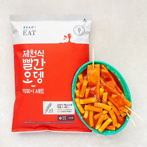 테이스티나인 제천식 빨간오뎅 떡볶이세트 (냉동), 646g, 1개 - 맛있는 떡볶이 추천