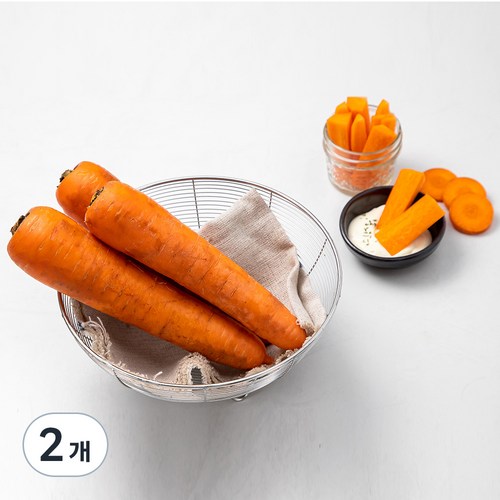 국내산 세척당근, 1kg, 2개