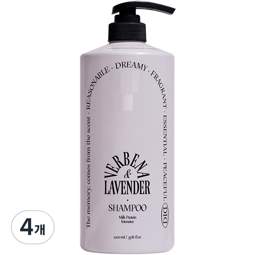 오디드 밀크프로틴 인텐시브 샴푸 버베나라벤더향, 1L, 4개