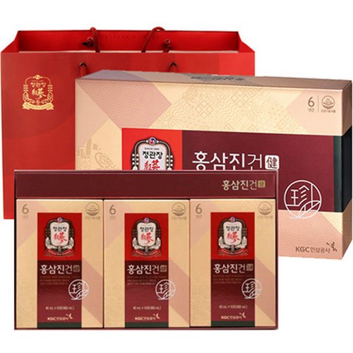 정관장 홍삼진건 파우치 + 쇼핑백, 40ml, 30개