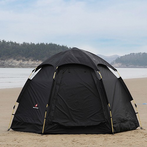 스위스마운틴 헥사돔 원터치 텐트 블랙 5인용 – 완벽한 야영 체험을 만끽하세요!