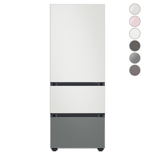 RQ33A74C2AP 비스포크 김치플러스 냉장고, 화이트+새틴 그레이.