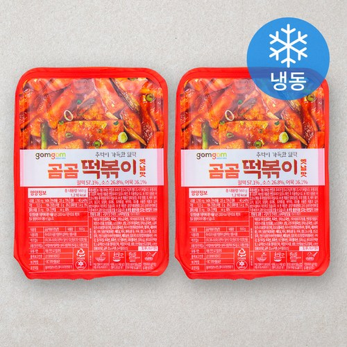 곰곰 떡볶이 옛날맛 (냉동), 560g, 2개 - 맛있는 떡볶이 추천