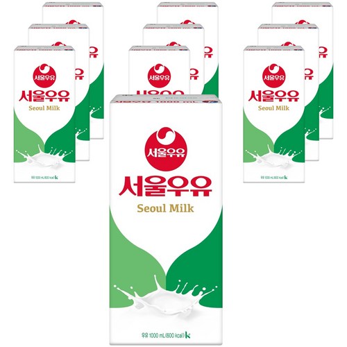 서울우유 멸균 흰우유 1L 10팩, 신선한 맛을 한 번에!