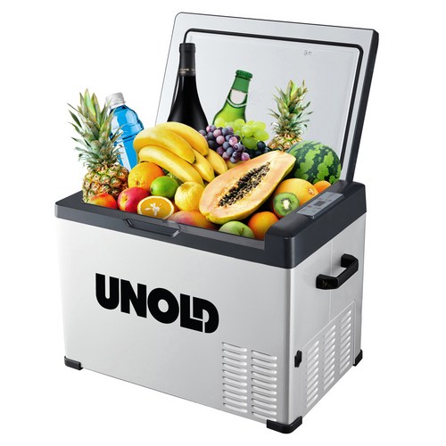 [쿠팡수입] 우놀드 캠핑 냉장고 40L, UP-489926, 블랙 + 실버
