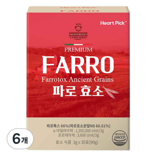 하트픽 파로 효소 분말, 90g, 6개