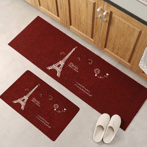 알럽홈 논****** 홈 키친 풋 러그 2종 세트, TYPE WINE 에펠탑