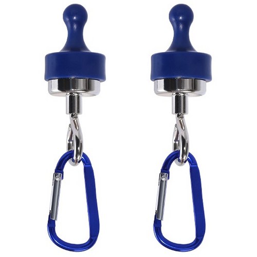 센야 캠핑 자석 마그네틱 카라비너 랜턴 고리, 블루, 2개, 1단