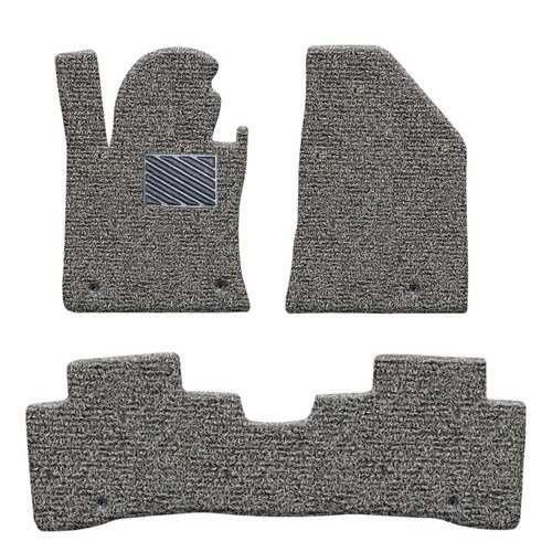 포시즌 차량용 코일카매트 확장형 1+2열, 쌍용 뷰티풀코란도 전차종, 그레이