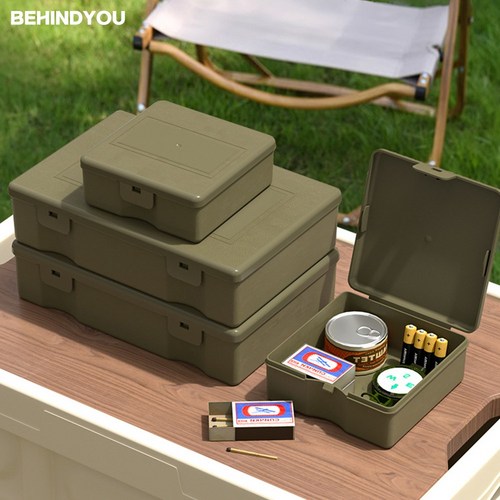 비하인드유 캠핑 스토리지 미니 수납박스 세트, 1세트, 아이보리