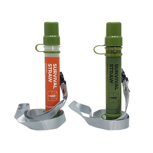 FSS-2000 재난용 휴대용 정수필터 생존빨대 NEW 서바이벌스트로우 2000L, 투명, 1개
