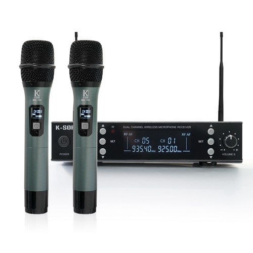 K-SORI MRX1902HH 강의용무선마이크 회의용마이크 무선마이크 900MHz 2CH 고감도마이크, 선택1:본체+핸드+핸드마이크