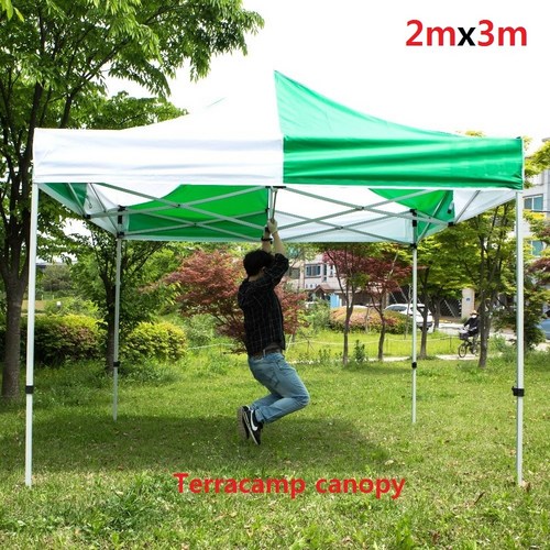 테라캠프 국산 천막 캐노피천막 방풍 방수 행사용천막 이동식천막 야외천막 자바라 접이식 다양한사이즈 12가지사이즈, 2mx3m, 32mm알루미늄, 색상은주문시메모