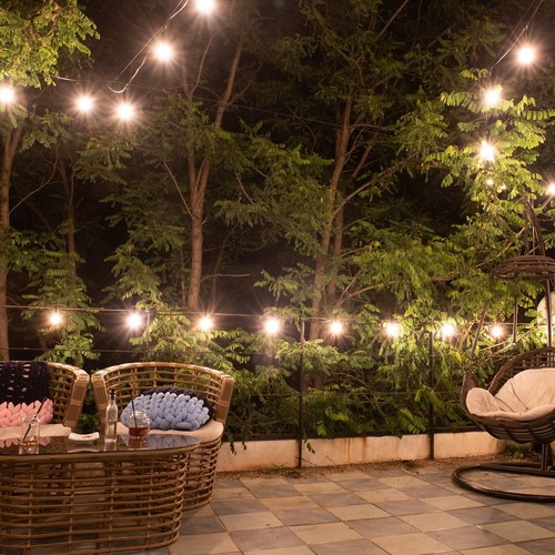 방수 파티라이트 전구세트 카페 스트링 라이트 오징어등 7구 10구 20구 30구 40구 야외 줄조명 알전구 220V, 주광색, 40세트