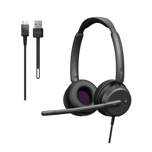 EPOS 화상회의를 위한 USB 유선 헤드셋 Impact 460T 양귀형