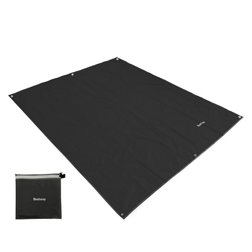 타프겸용 방수매트 그라운드시트 6color 4size, 블랙