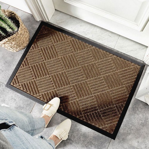 양드레하우스 현관발매트 도어매트, 브라운, 1개