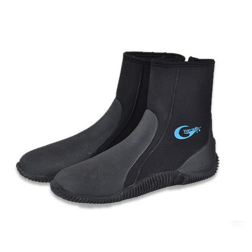 잠수 신발 다이빙 부츠 미끄럼 방지화 5MM잠수 신발 미끄럼 방지 내마모성, 260, 블랙