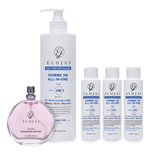 엘루자이 옴므 3W 콜라겐 올인원 로션세트 (1세트/2세트), 1개, 500ml