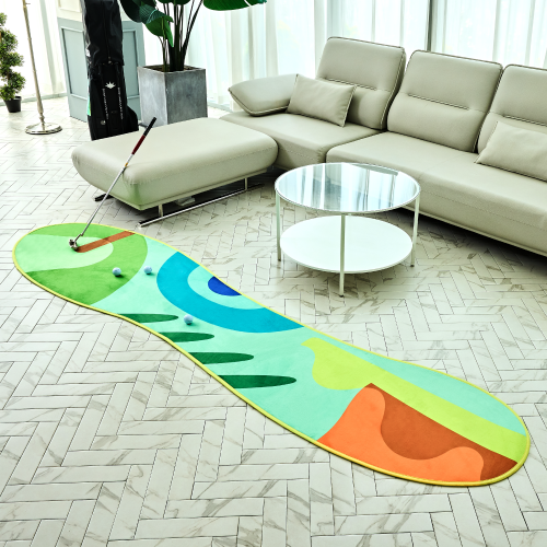 Skillzone 스킬존 아르떼 디자인 퍼팅매트3m 대형퍼팅매트 러그, Lake Course, 풀세트(매트+퍼팅연습기+홀컵+스폰지), 1개