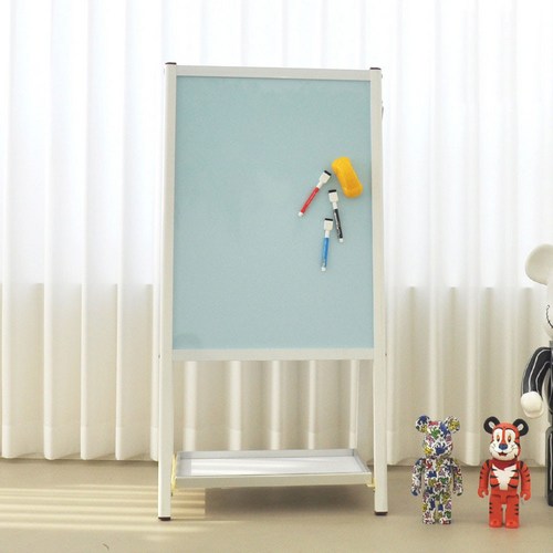 칠판나라 어린이칠판 양면 자석 칼라 칠판 유아 화이트보드 800x600x1000, 블랙프레임, 블랙, 블루