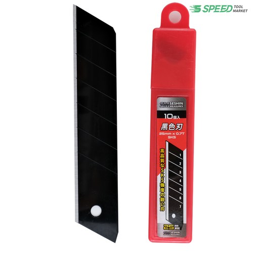 SM 컷터칼심 (열처리 25mm) 1곽 10pcs 교체용 컷터칼날 SK5 카타날, 5.컷터칼날 교체용 25mm열처리 10pcs