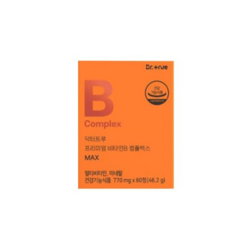 닥터트루 프리미엄 비타민B 컴플렉스 B1 B2 B6 B12 영양제 수용성 비타민비, 1박스, 60정