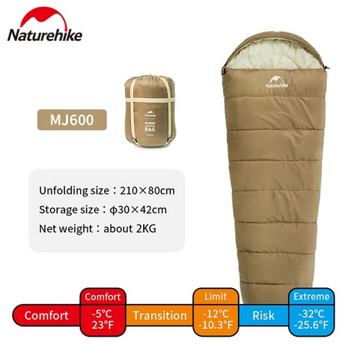 입는 침낭 경량 동계 캠핑침낭 Naturehike MJ300 MJ600 캠핑 초경량 겨울침낭 여행용 경량침낭 사계절 캠핑용품 네이처하이크 동계용 방수 미라 겨울 코튼 야외 네이쳐, 1.Mj600, 1개