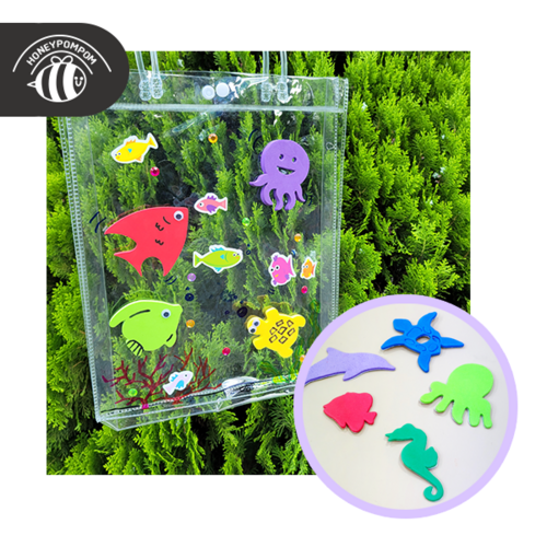 [허니폼폼] 바다생물 EVA 스티커 5개입
