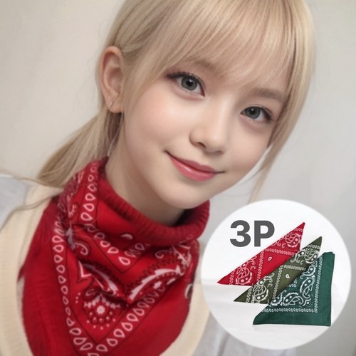 하루잡화 페이즐리 반다나 손수건