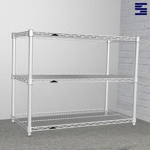 시그널블루 국산 25파이 MS610 460x610 산업용 메탈랙 수납 선반 250kg, 선택03 460x610 높이 750 3단