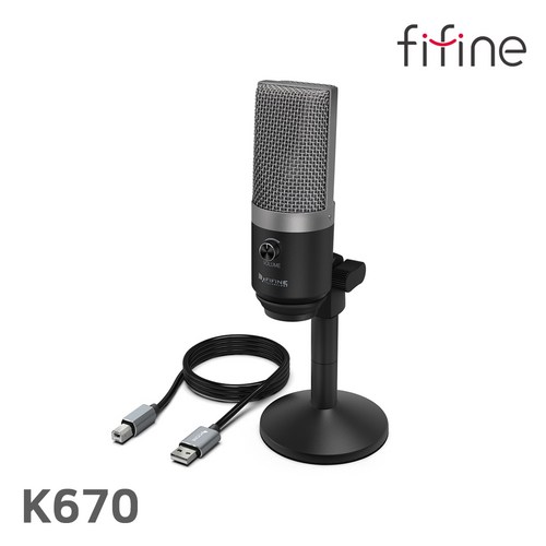 FIFINE K670 개인방송/유투브용 USB 스탠드 콘덴서 마이크, K670 (단품)