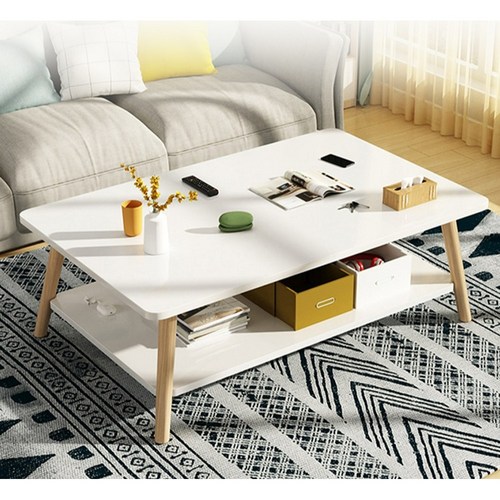 사각 거실 티테이블 사이드 다용도 쇼파 인테리어 미니 협탁 좌식 침대 간이 보조, 원목