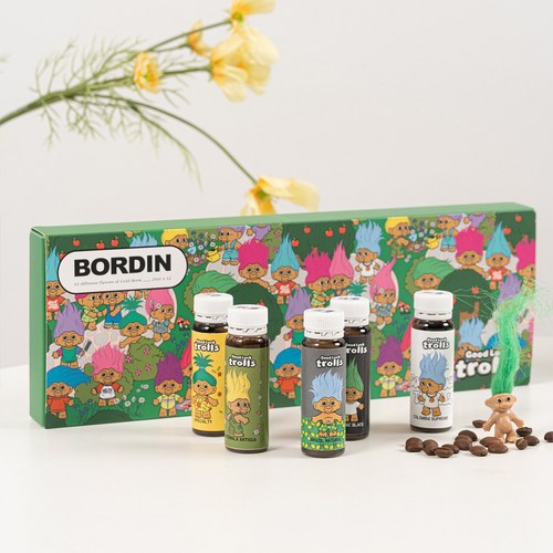 더치커피 콜드브루 커피원액 앰플 12종세트 보르딘 굿럭트롤즈 쇼핑백포함 굿즈포함, 1개